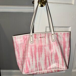 Michael Kors Pink Tie-Dye Tote Bag